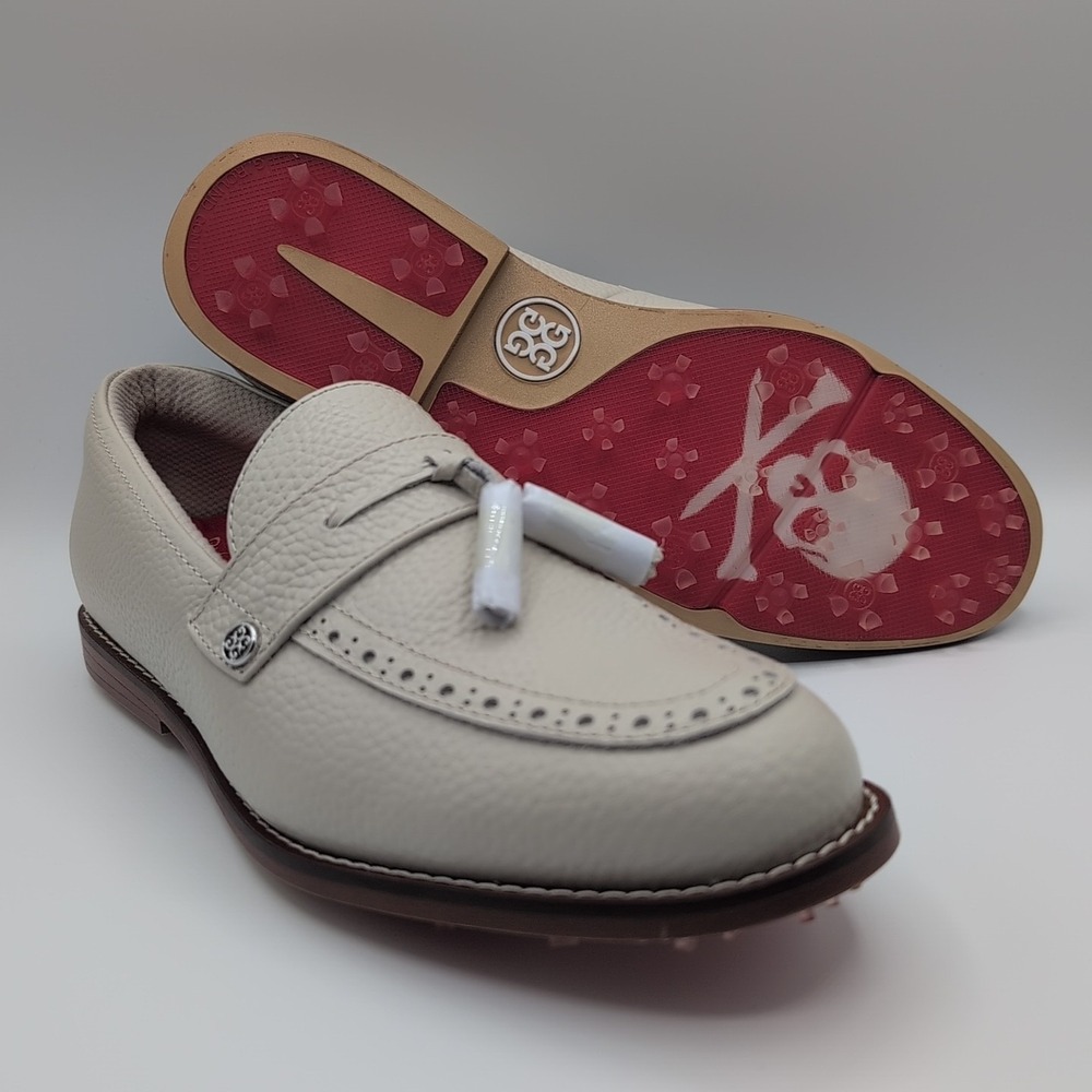 G/Fore G4 Tassel Brogue Gallivanter Golf Shoes Women's Size 8 Stone G4LS23EF16